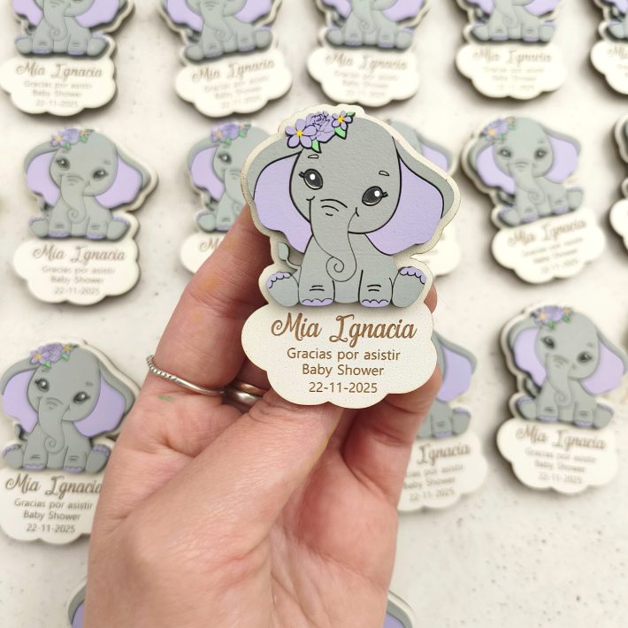 Recuerdo Elefantita Orejas lilas