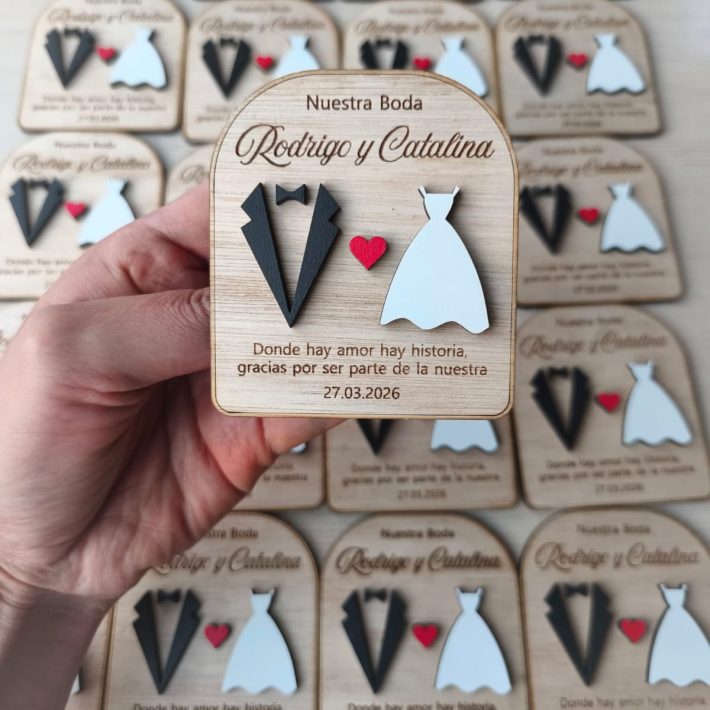 Recuerdo de Matrimonio+ corazón (blanco y negro)