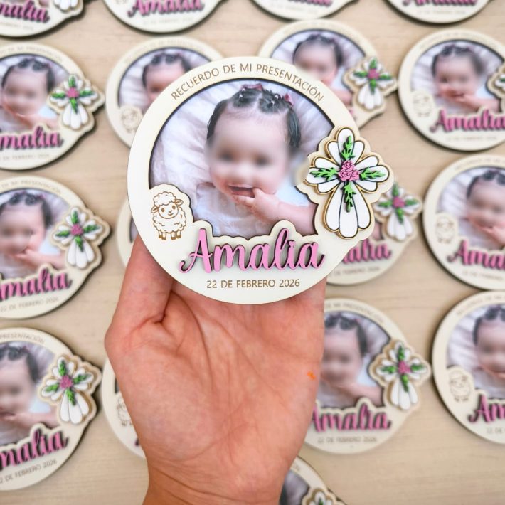 Portaretrato Cruz rosa