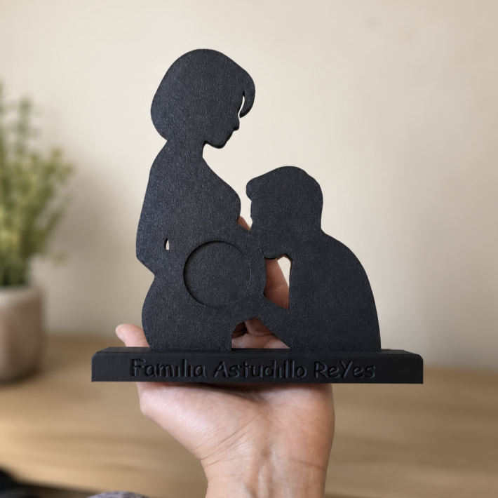 Pareja "Porta ecografía" 3D